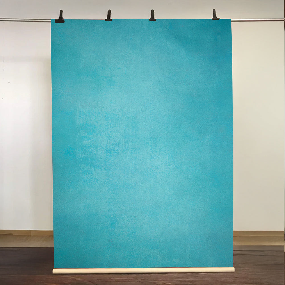 Kate Abstract Turquoise Mottled Texture Spray Painted Backdrop - Kate Backdrop AU