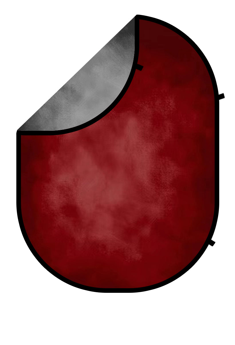 Kate Abstract Gray/Burgundy Red Collapsible Backdrop Photography 5X6.5ft(1.5x2m) - Kate Backdrop AU