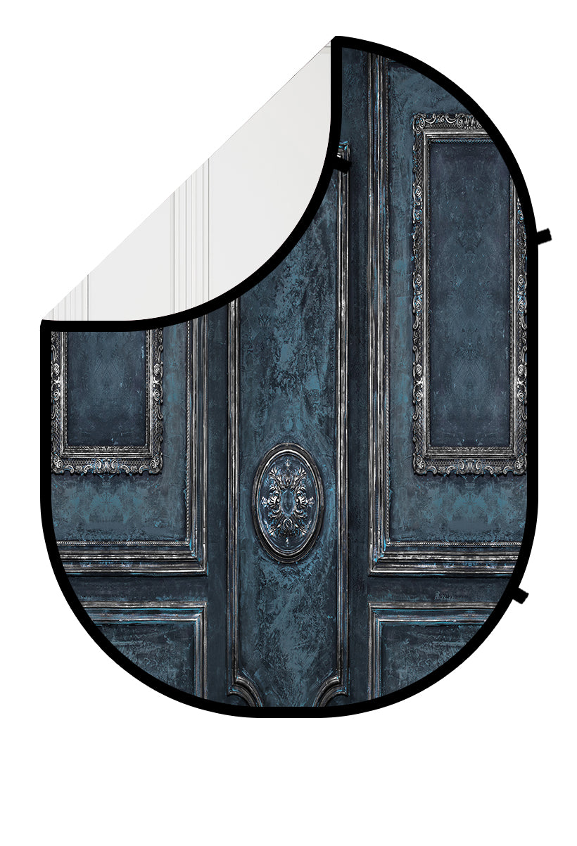 Kate Vintage White Wall/Blue Wall Collapsible Backdrop Photography 5X6.5ft(1.5x2m) - Kate Backdrop AU