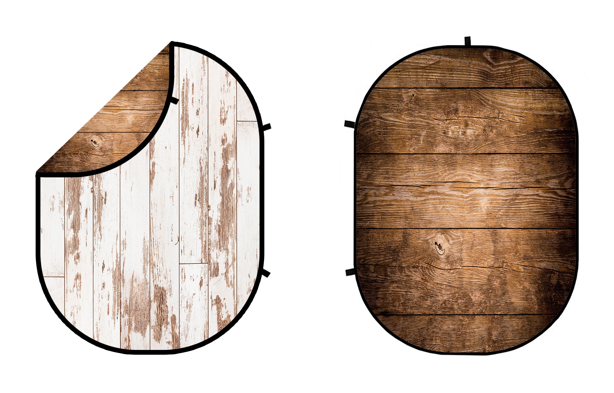 Kate White/Brown Wood Collapsible Backdrop Photography 5X6.5ft(1.5x2m) - Kate Backdrop AU