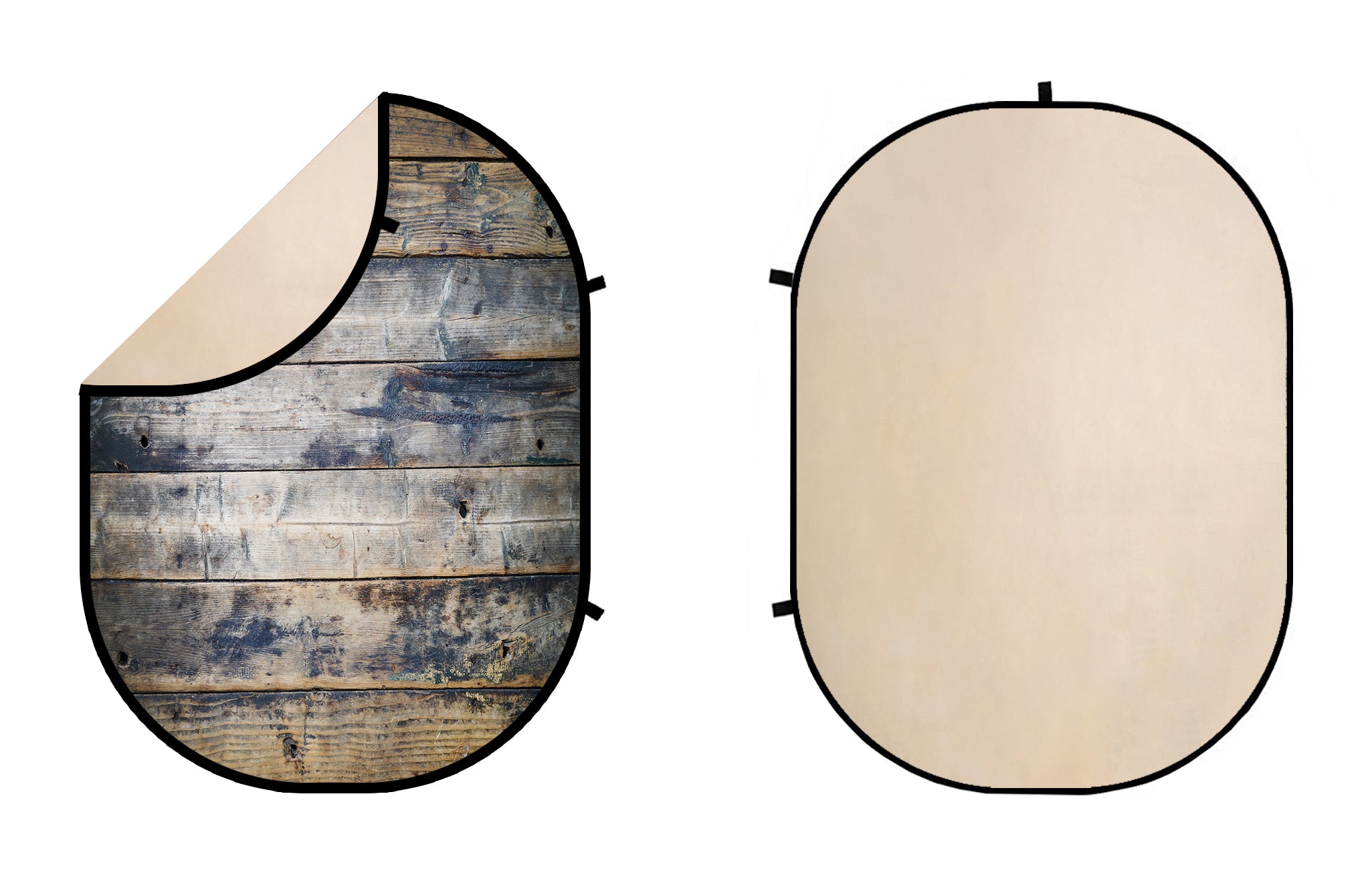 Kate Old Wood/Abstract Beige Collapsible Backdrop Photography 5X6.5ft(1.5x2m) - Kate Backdrop AU