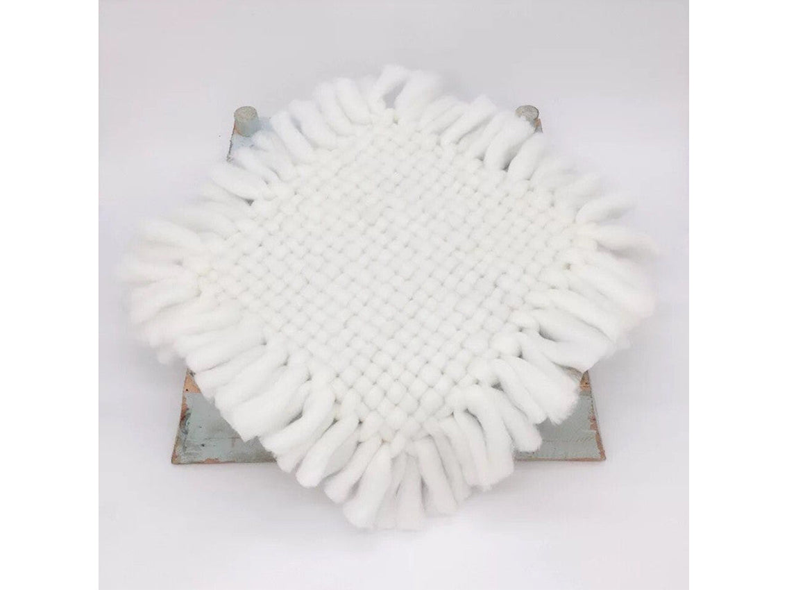 Kate Braided tassel Newborn Blanket Photo Studio Props Faux Fur Blanket - Kate Backdrop AU