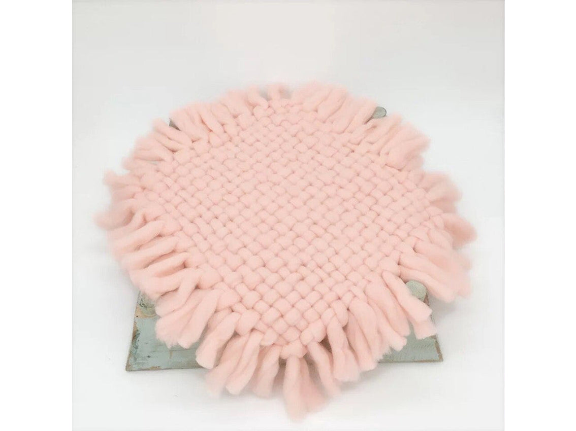 Kate Braided tassel Newborn Blanket Photo Studio Props Faux Fur Blanket - Kate Backdrop AU