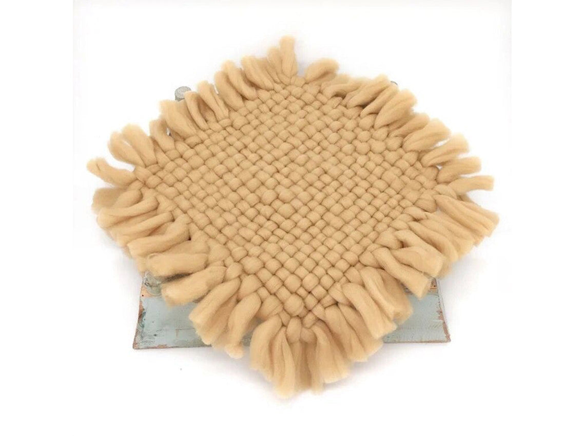 Kate Braided tassel Newborn Blanket Photo Studio Props Faux Fur Blanket - Kate Backdrop AU