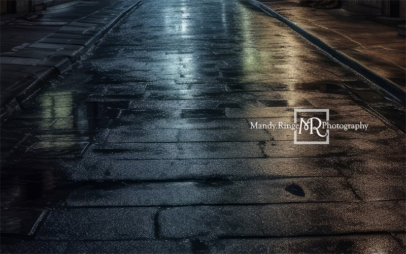 Kate Alley at Night Rubber Floor Mat designed by Mandy Ringe Photography - Kate Backdrop AU