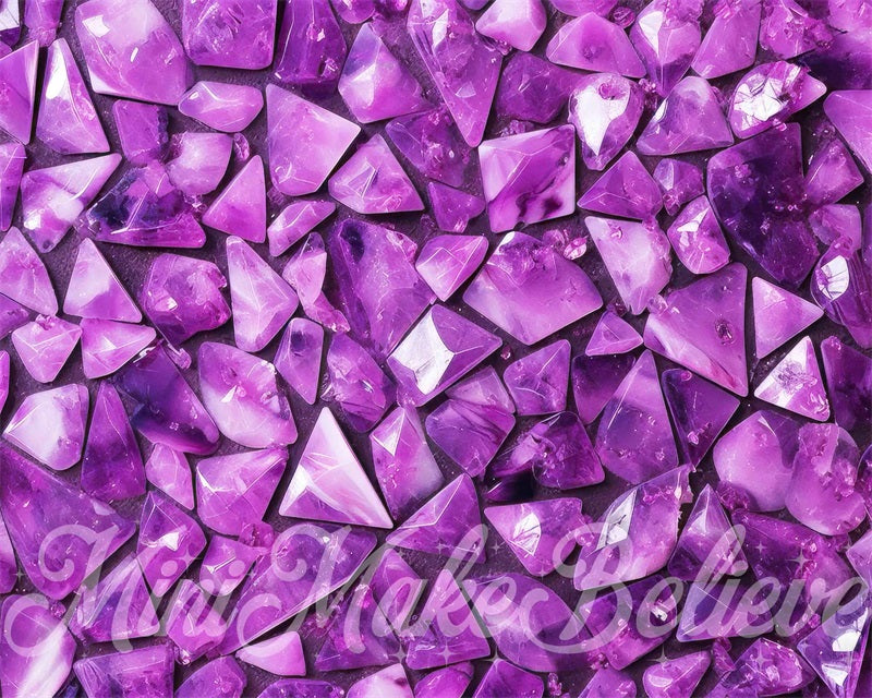 Kate Amethyst Gems Rubber Floor Mat for Photography designed by Mini MakeBelieve - Kate Backdrop AU