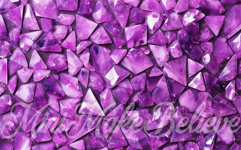 Kate Amethyst Gems Rubber Floor Mat for Photography designed by Mini MakeBelieve - Kate Backdrop AU