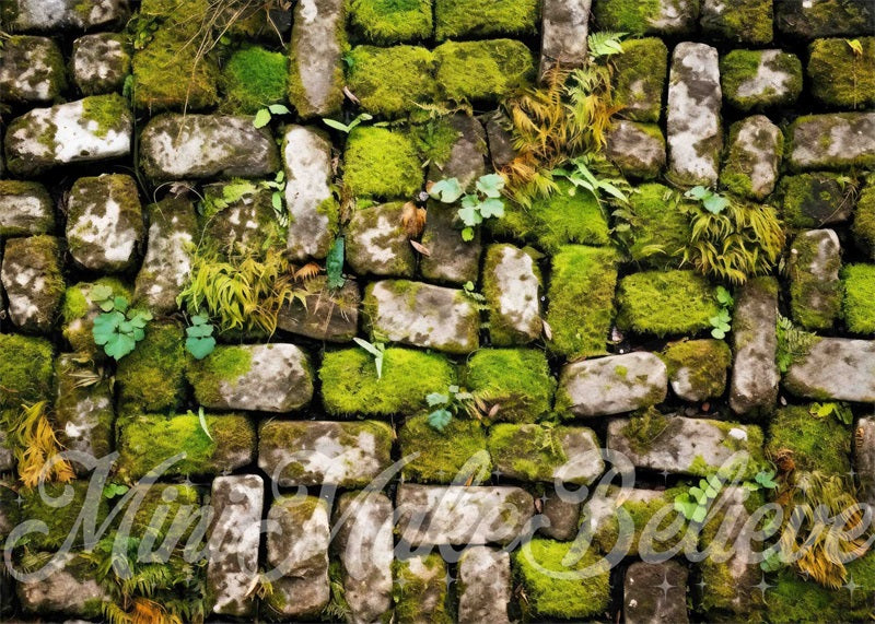 Kate Green Moss Grey Cobblestone Rubber Floor Mat Photography designed by Mini MakeBelieve - Kate Backdrop AU