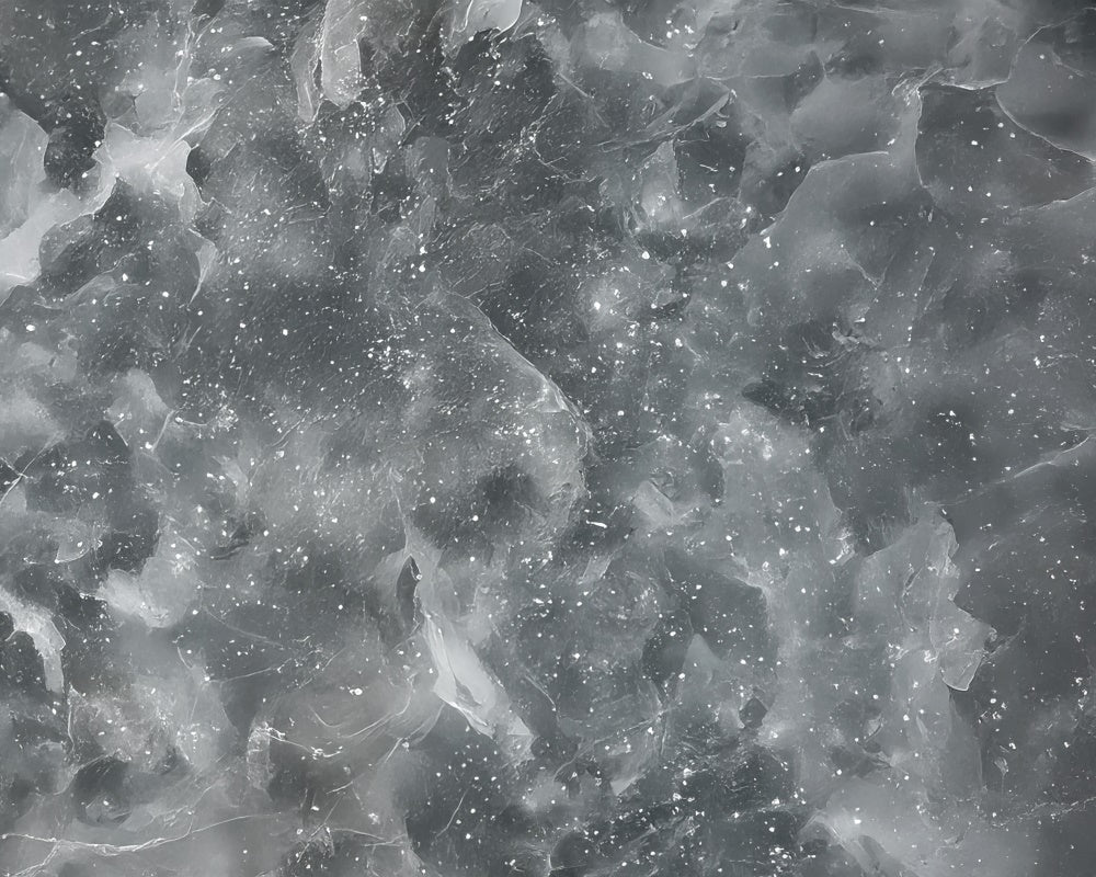Kate Abstract Texture Cracked Ice Gray Rubber Floor Mat Designed by Mini MakeBelieve - Kate Backdrop AU