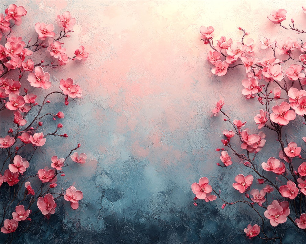 Kate Fine Art Cherry Blossom Floral Rubber Floor Mat Designed by Mini MakeBelieve - Kate Backdrop AU