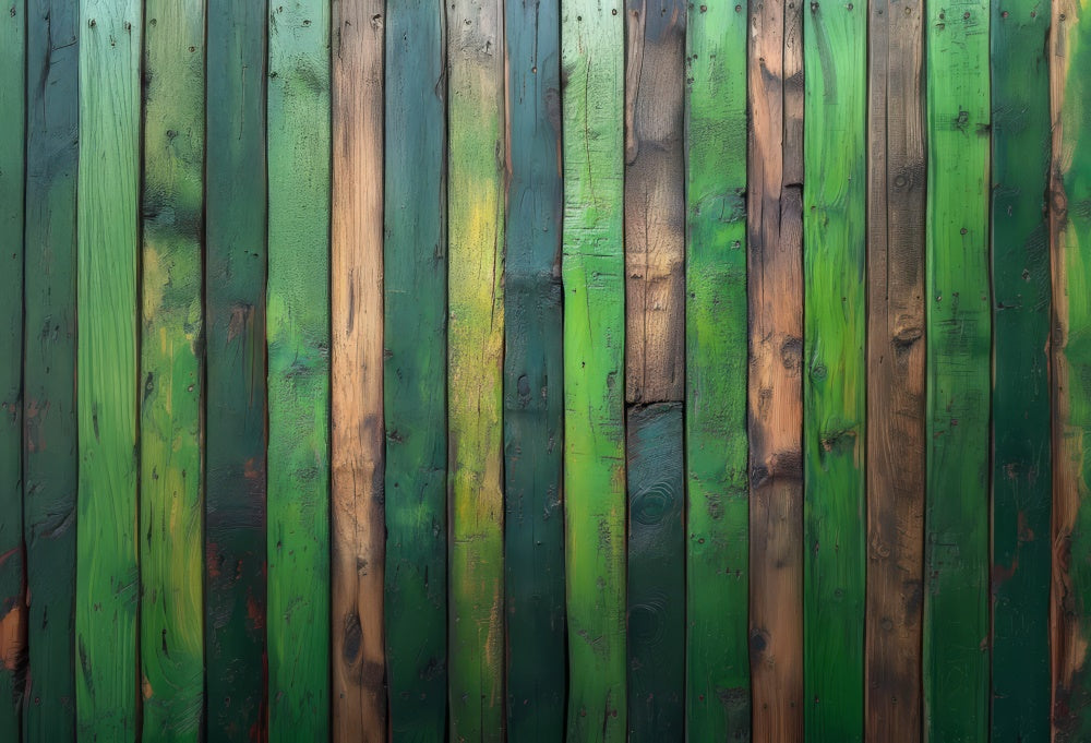 Kate St. Patrick's Day Green Wooden Plank Rubber Floor Mat Designed by Mini MakeBelieve - Kate Backdrop AU