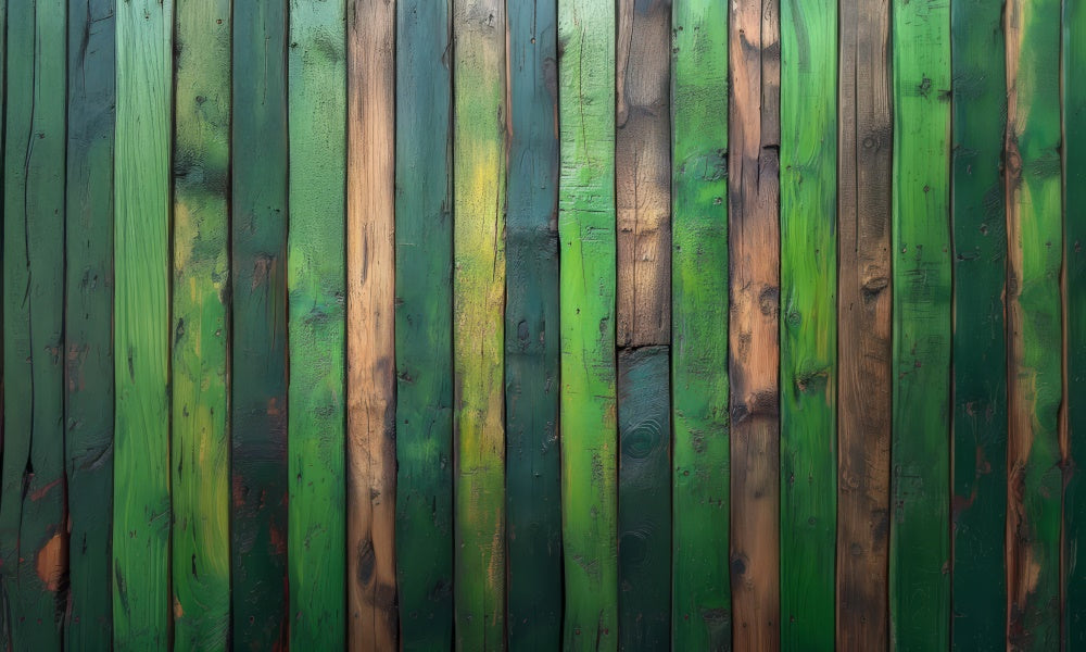 Kate St. Patrick's Day Green Wooden Plank Rubber Floor Mat Designed by Mini MakeBelieve - Kate Backdrop AU