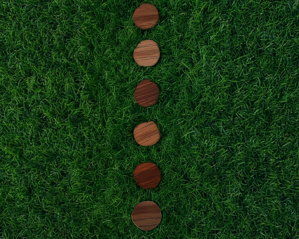 Kate Spring Grass Wood Path Rubber Floor Mat Designed by Mini MakeBelieve - Kate Backdrop AU