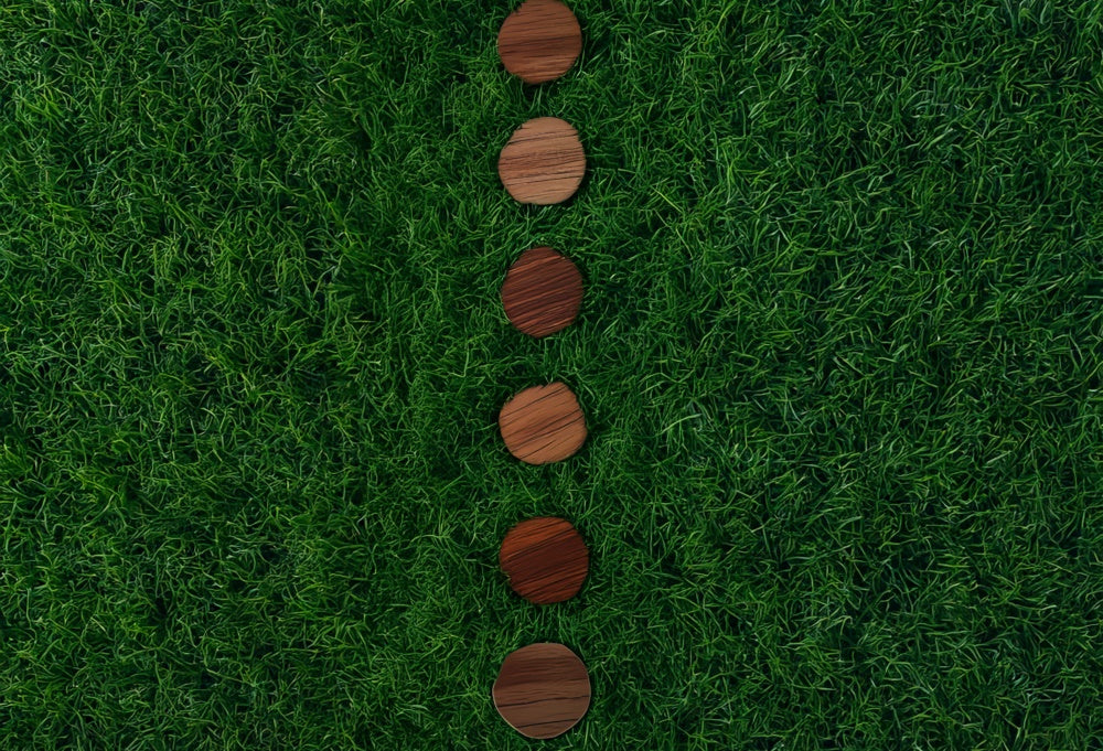 Kate Spring Grass Wood Path Rubber Floor Mat Designed by Mini MakeBelieve - Kate Backdrop AU