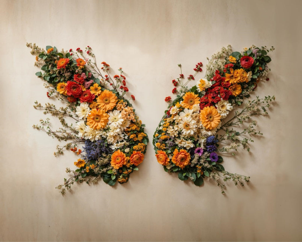 Kate Autumn Flowers Butterflies Rubber Floor Mat for Photography - Kate Backdrop AU