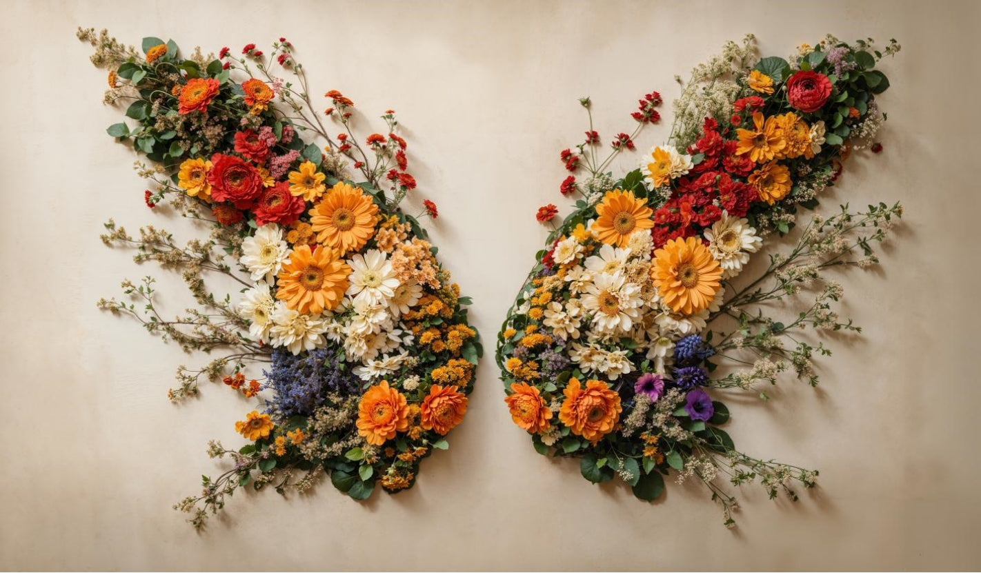 Kate Autumn Flowers Butterflies Rubber Floor Mat for Photography - Kate Backdrop AU