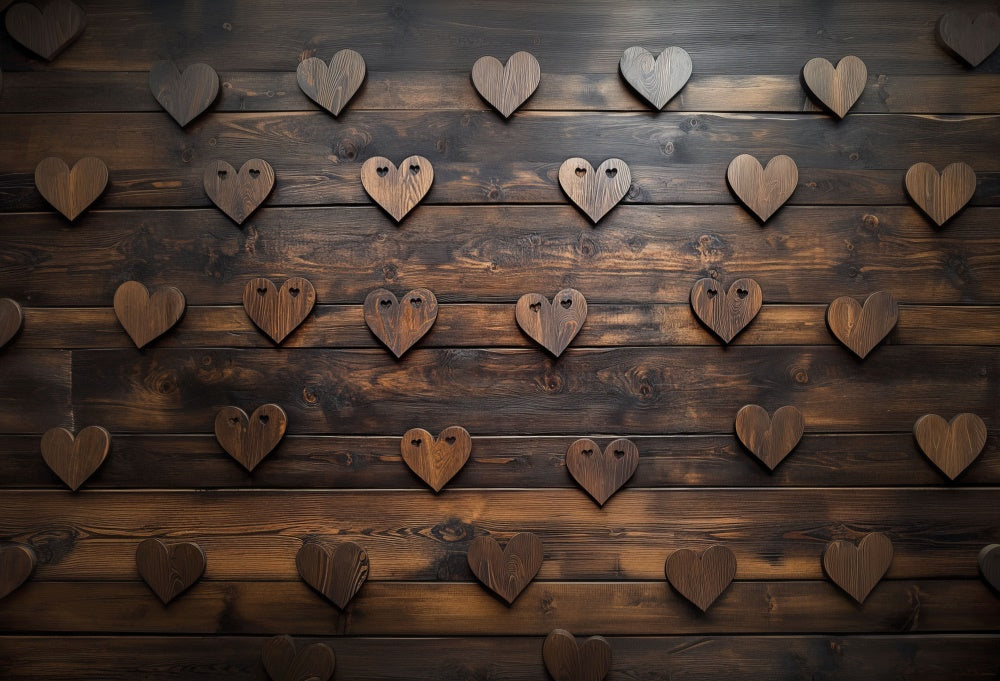 Kate Heart Shaped Wood Grain Rubber Floor Mat designed by Mini MakeBelieve - Kate Backdrop AU