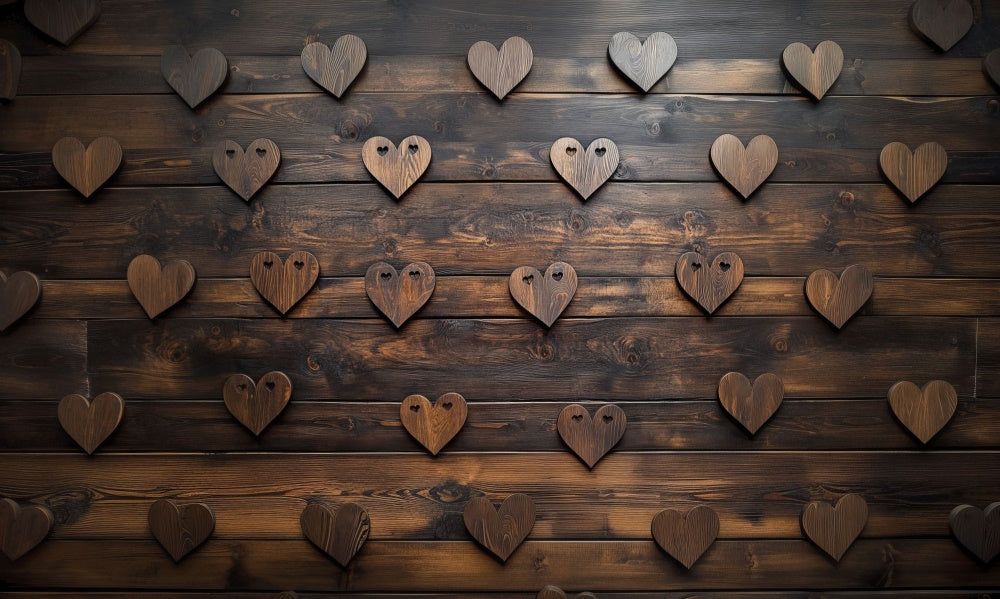 Kate Heart Shaped Wood Grain Rubber Floor Mat designed by Mini MakeBelieve - Kate Backdrop AU