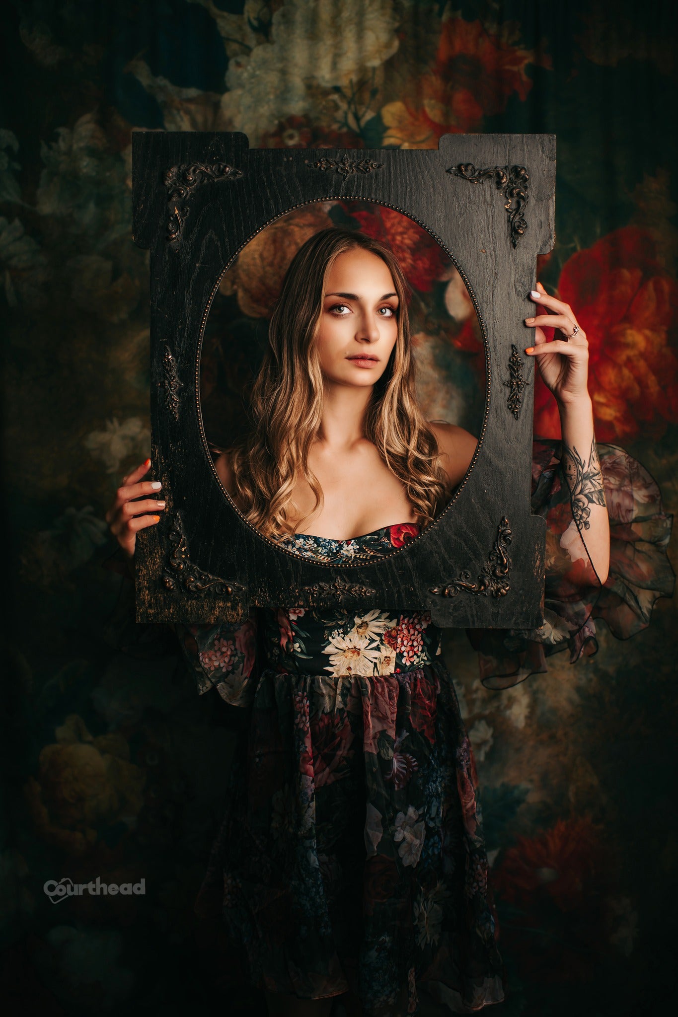 Kate Fine Art Retro Florals Backdrop for Photography