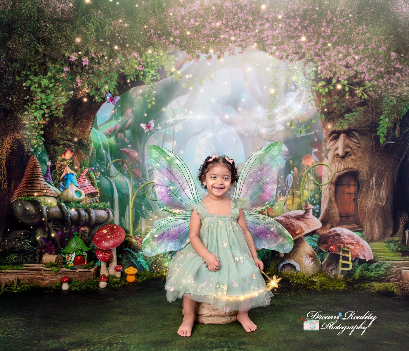 Kate Children Fairy Tale Wonderland Forest Mushrooms Backdrops - Kate Backdrop AU