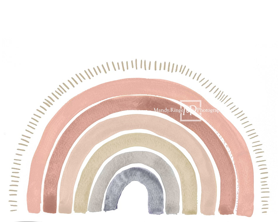 Kate Boho Rainbow Fleece Backdrop Designed by Mandy Ringe Photography - Kate Backdrop AU