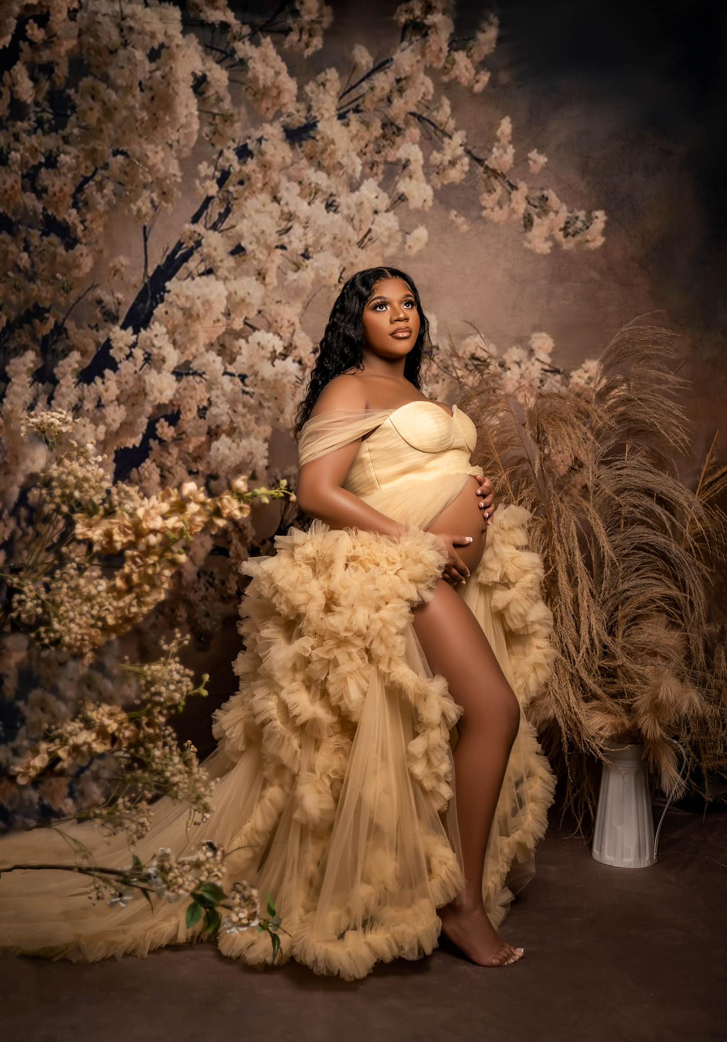 Kate Sweep Abstract with Florals Backdrop for Photography - Kate Backdrop AU