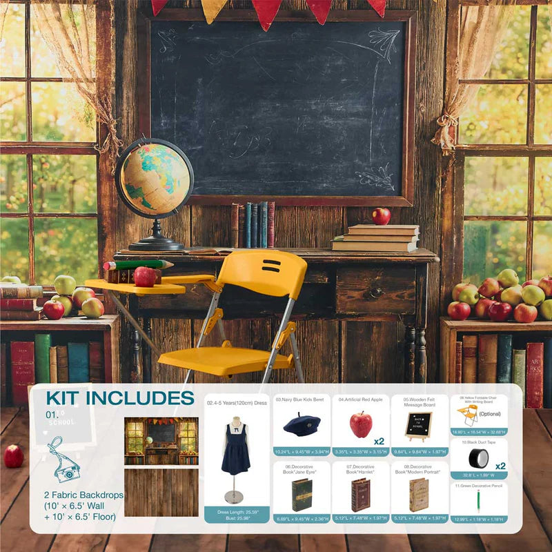 Kate Back to School Chalkboard Globe Photo Kit