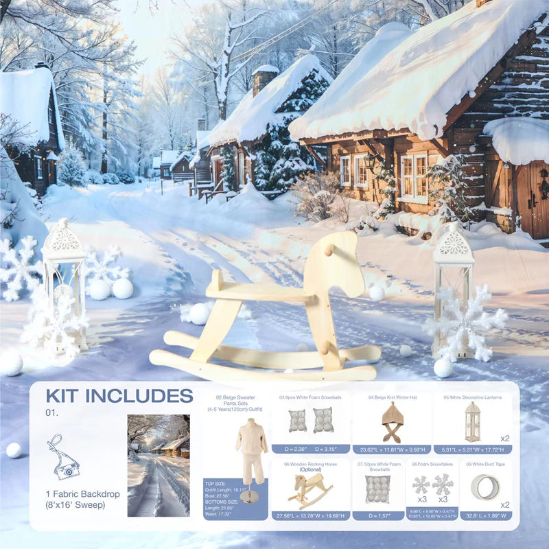 Kate Winter Outdoor Snow Scene Photo Kit