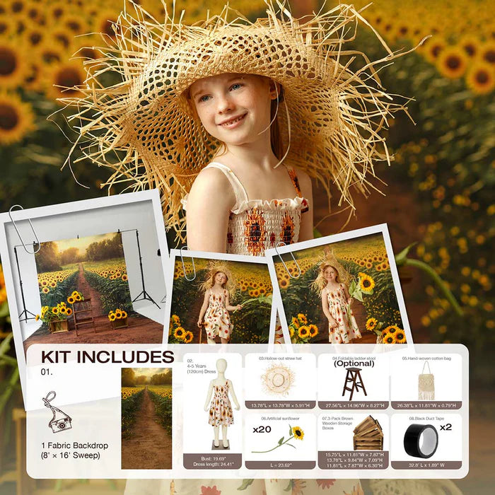 Kate Summer Sunflower Photo Kit - Kate Backdrop AU