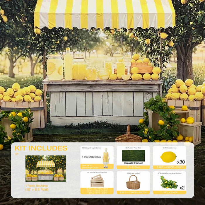 Kate Summer Lemonade Stand Photo Kit - Kate Backdrop AU
