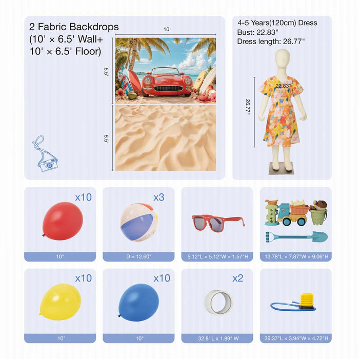 Kate Summer Beach Photo Kit - Kate Backdrop AU