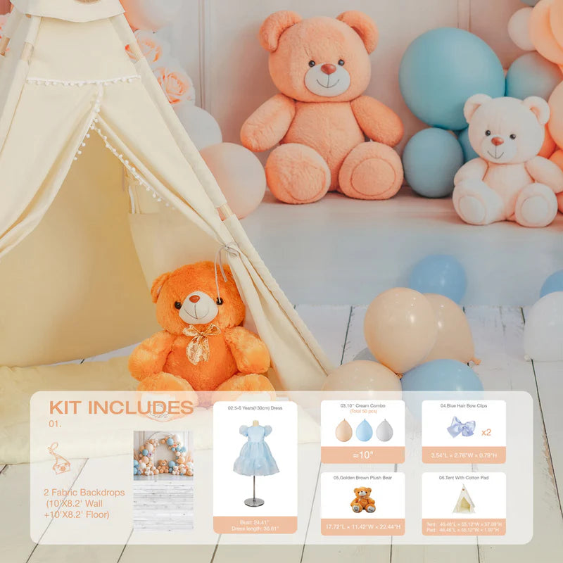 Kate Tent Bear Photo Kit - Kate Backdrop AU