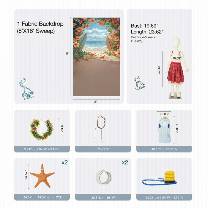 Kate Summer Beach Photo Kit - Kate Backdrop AU