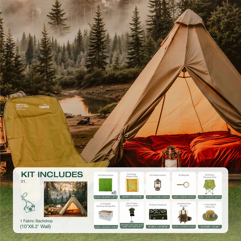 Kate Camping Adventure Photo Kit - Kate Backdrop AU