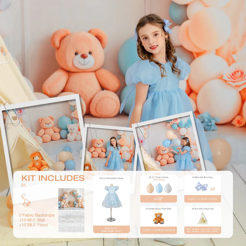 Kate Tent Bear Photo Kit - Kate Backdrop AU