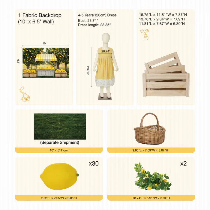 Kate Summer Lemonade Stand Photo Kit - Kate Backdrop AU