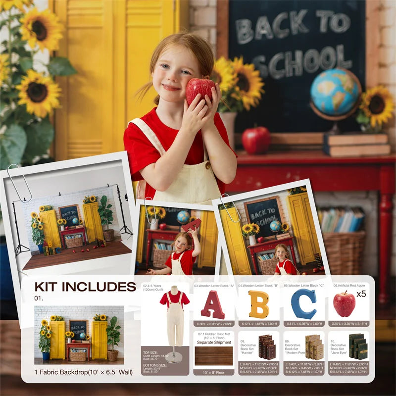Kate Back to School Chalkboard ABC Photo Kit - Kate Backdrop AU