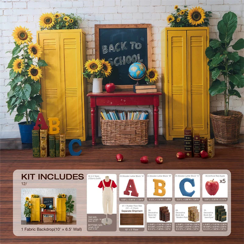 Kate Back to School Chalkboard ABC Photo Kit - Kate Backdrop AU