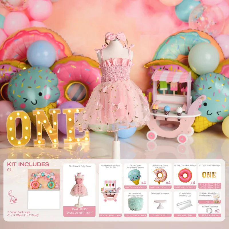 Kate Donut Cake Smash Photo Kit - Kate Backdrop AU