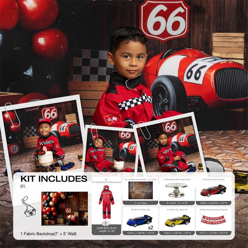 Kate Racing Happy Birthday Photo Kit - Kate Backdrop AU