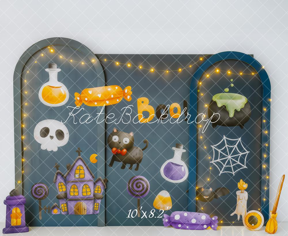 Kate Halloween Candy Cat Backdrop Designed by Patty Roberts - Kate Backdrop AU