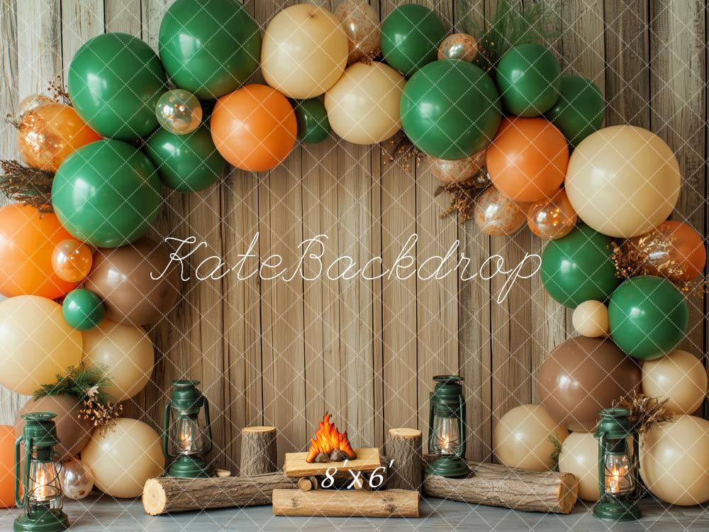Kate Camping Balloons Firewood Backdrop Designed by Patty Roberts