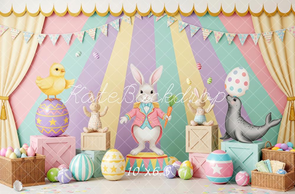 Kate Easter Bunny Circus Eggs Backdrop Designed by Patty Roberts