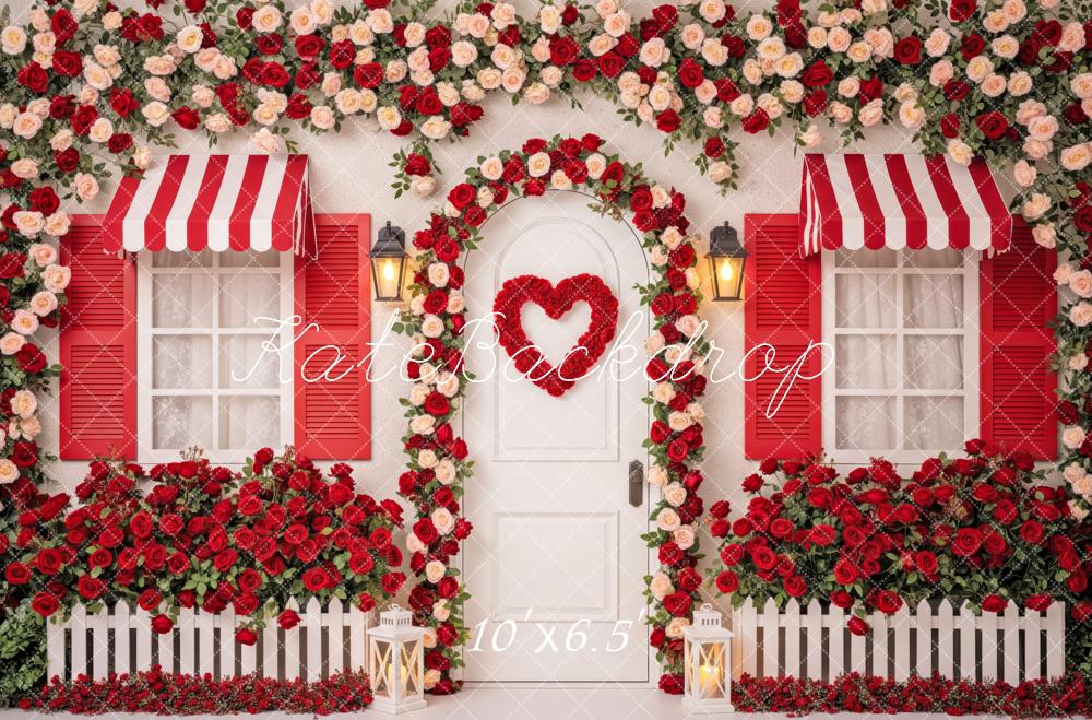 Kate Red Roses Valentine's Day Backdrop Designed by Patty Roberts