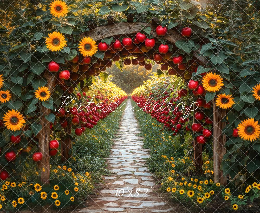 Kate Sunflower Arch Apple Fall Backdrop Designed by Mini MakeBelieve
