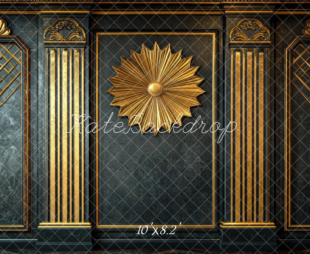 Kate Black Gold Ornate Wall Backdrop Designed by Mini MakeBelieve - Kate Backdrop AU