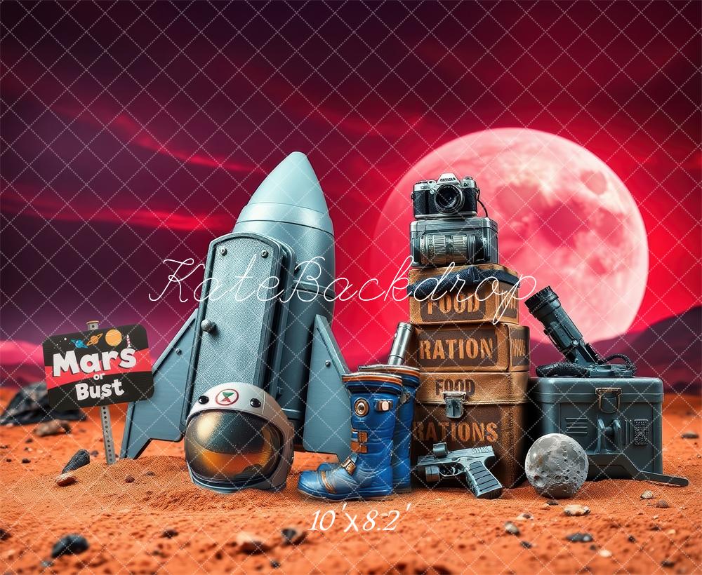 Kate Mars Rocket Helmet Supplies Backdrop Designed by Laura Bybee - Kate Backdrop AU