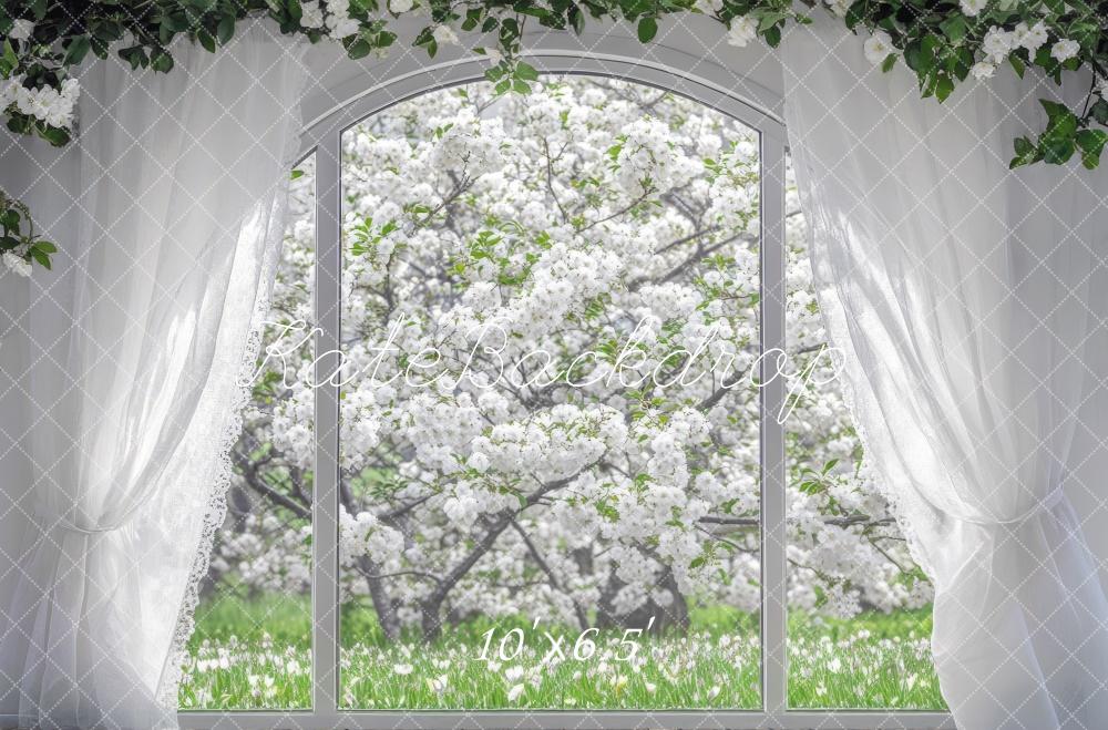 Kate White Blossom Arch Window Backdrop Spring Designed by Mini MakeBelieve - Kate Backdrop AU