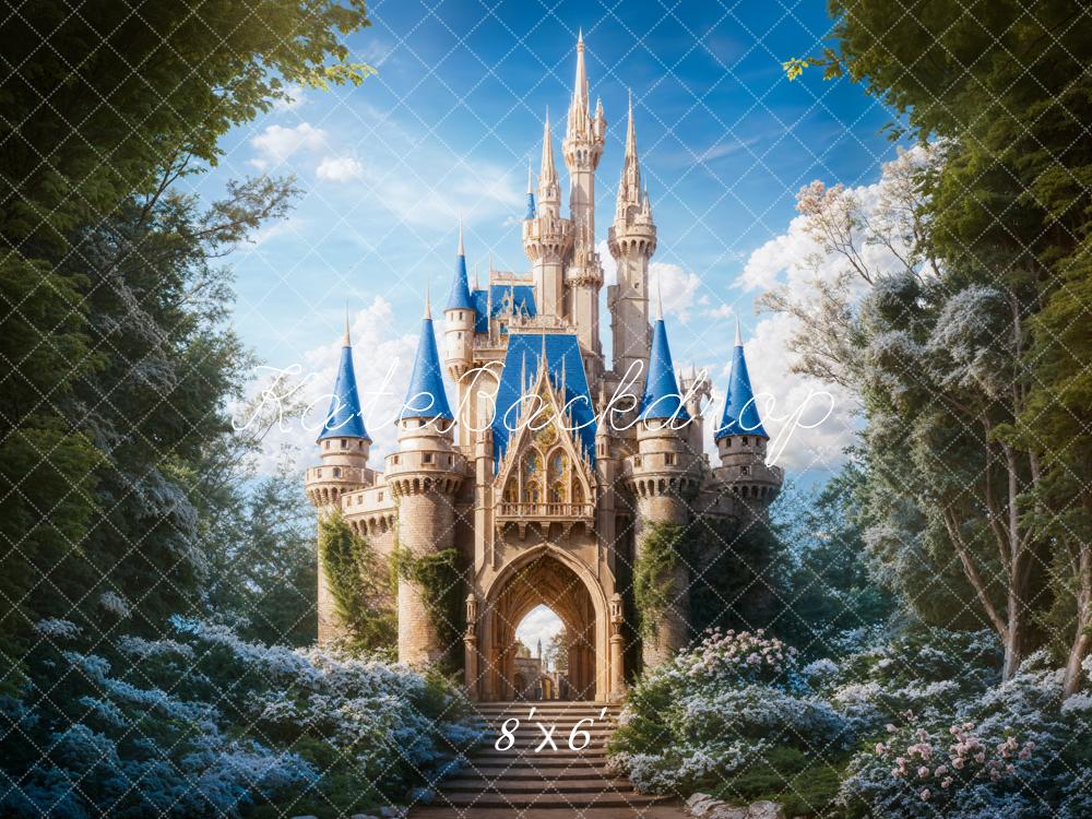 Kate Castle Path Blue Sky Backdrop Designed by Chain - Kate Backdrop AU