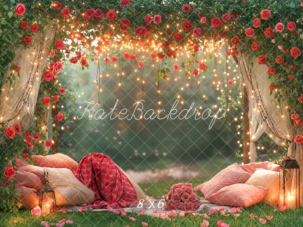 Kate Rose Fairy Lights Pillows Fleece Backdrop Designed by Chain